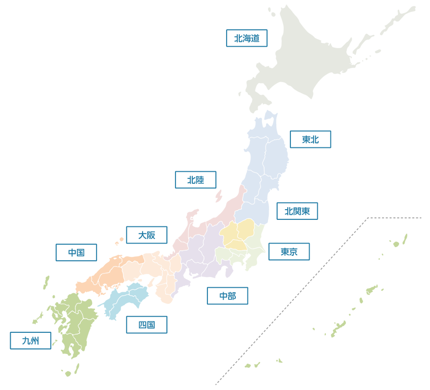 国内拠点日本地図