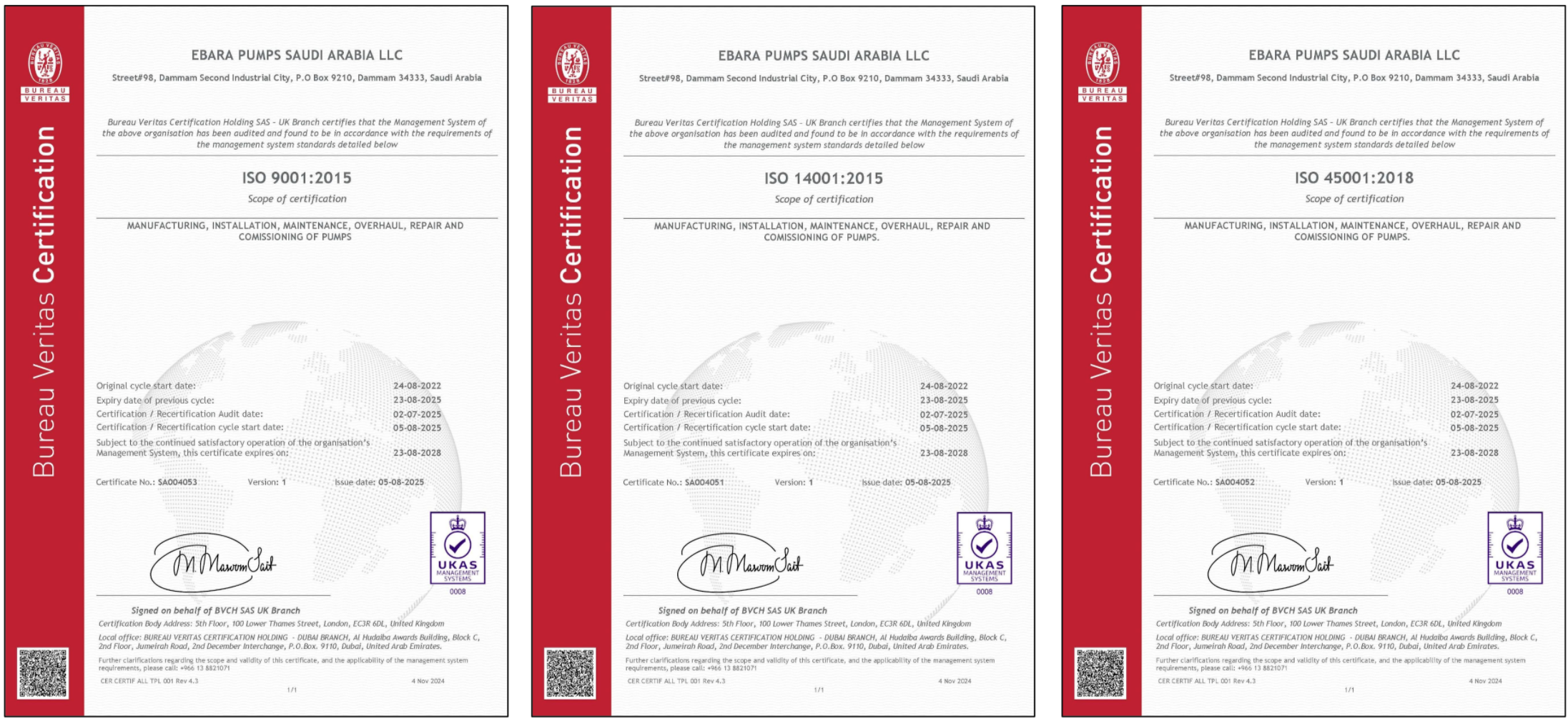 Certification