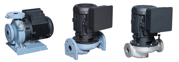 モータ直動型ポンプ（左からFSDV型、LPDV型、LPSV型）